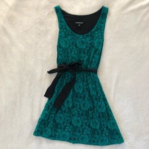Express lace overlay dress